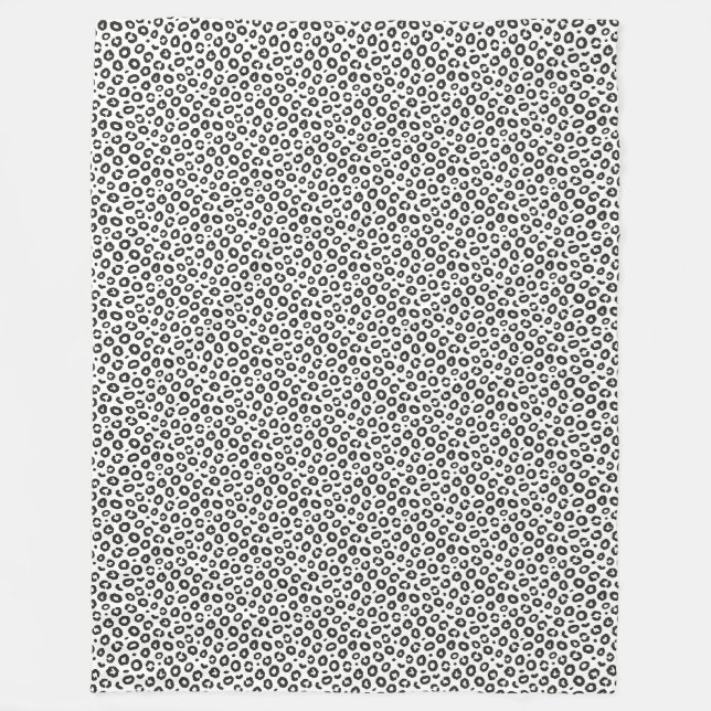 Leopardenmuster Fleecedecke (Vorderseite)