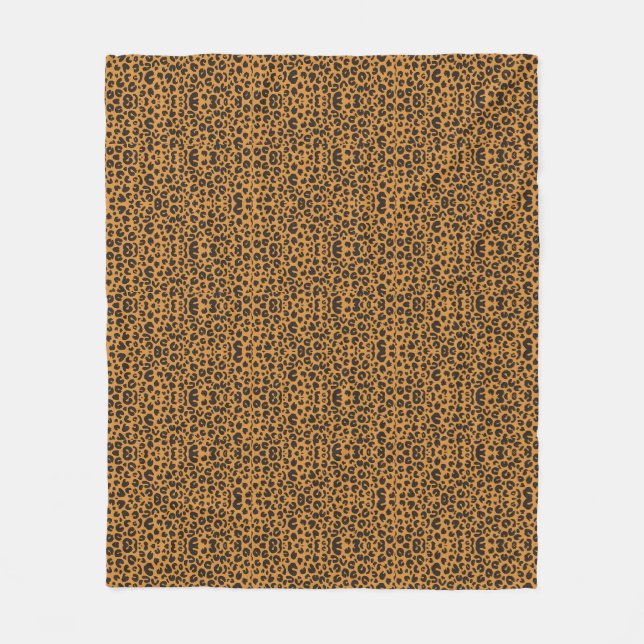 Leopardenmuster Fleecedecke (Vorderseite)
