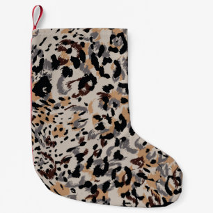 Leopardenmuster, Jaguarmuster, Tierpelz Kleiner Weihnachtsstrumpf