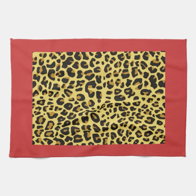 Leopardenmuster-Küchentücher Handtuch (Horizontal)