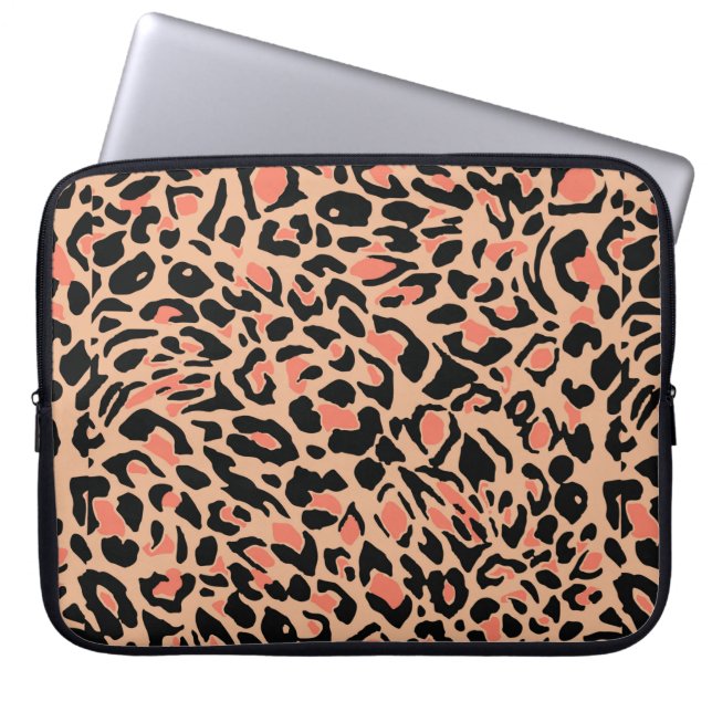 Leopardenmuster Laptopschutzhülle (Vorderseite)