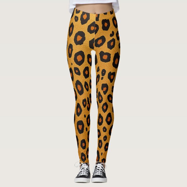 Leopardenmuster Leggings (Vorderseite)