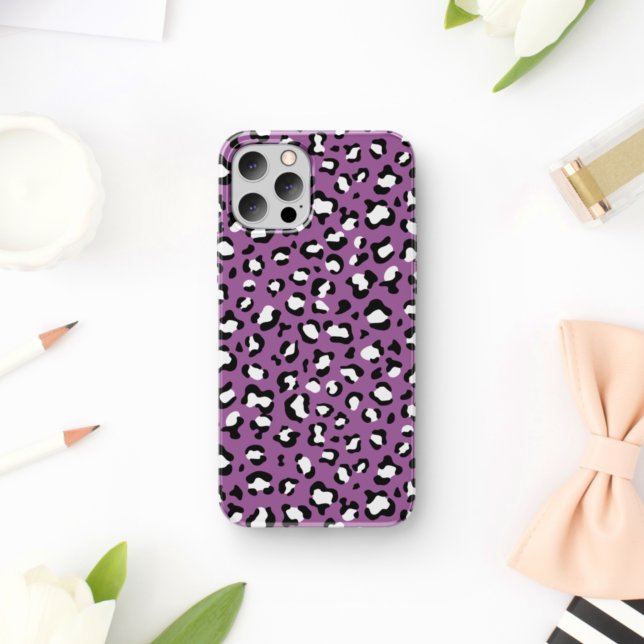 Leopardenmuster, Leoparden, Lila Leopard Case-Mate iPhone Hülle (Von Creator hochgeladen)