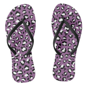 Leopardenmuster, Leoparden, Lila Leopard Flip Flops