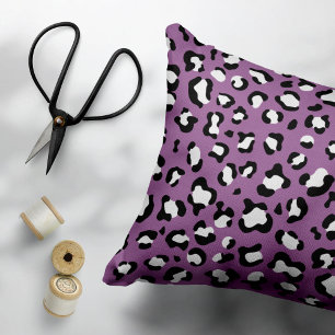 Leopardenmuster, Leoparden, Lila Leopard Kissenbezug