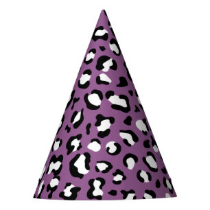 Leopardenmuster, Leoparden, Lila Leopard Partyhütchen