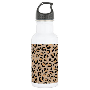 Leopardenmuster, Leopardenflecken, Brauner Leopard Edelstahlflasche