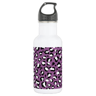 Leopardenmuster, Leopardenflecken, Violetter Leopa Edelstahlflasche