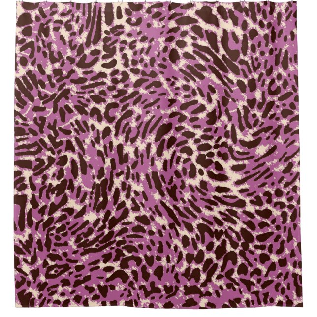 Leopardenmuster, Leopardrucke, Tierdruck,  Duschvorhang (Vorderseite)