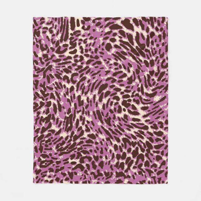 Leopardenmuster, Leopardrucke, Tierdruck,  Fleecedecke (Vorderseite)