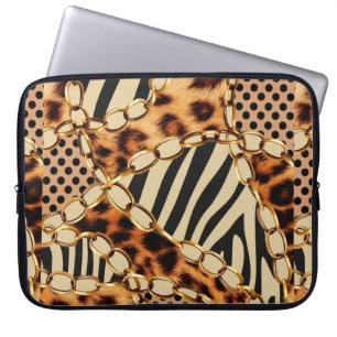 Leopardenmuster, Leopardrucke, Tierdruck, Laptopschutzhülle