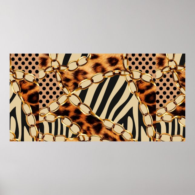 Leopardenmuster, Leopardrucke, Tierdruck, Poster (Vorne)