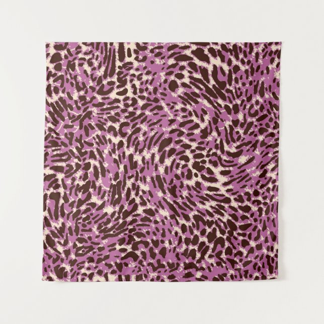 Leopardenmuster, Leopardrucke, Tierdruck,  Wandteppich (Vorderseite)