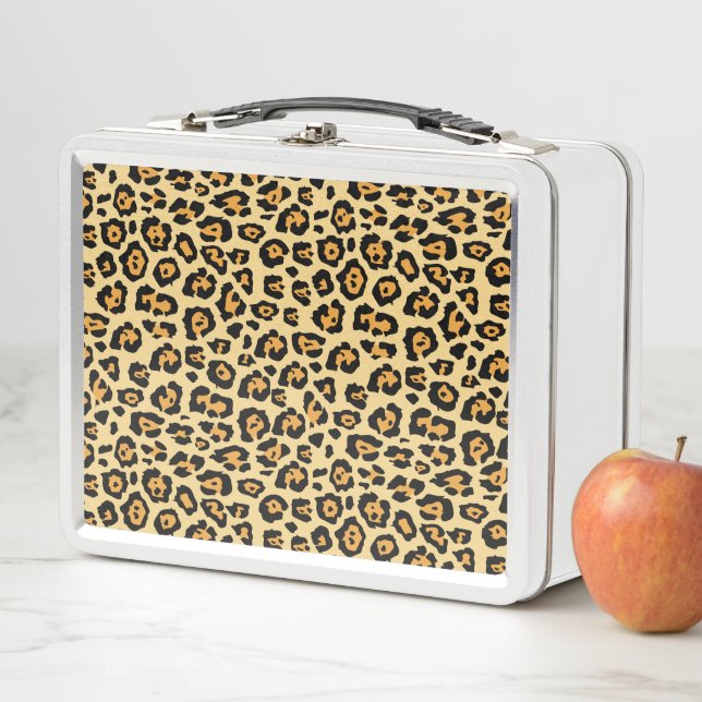 Leopardenmuster Metall Brotdose (Beispiel)