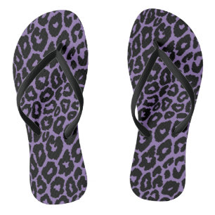Leopardenmuster mit lila Hintergrund-Wechsler Flip Flops