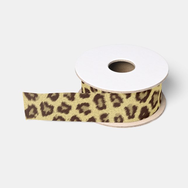 Leopardenmuster Ripsband (Spule)
