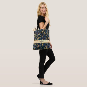 Leopardenmuster Schwarz Bronze Monogramm
