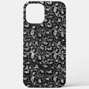 Leopardenmuster Schwarz und Silber Grau Case-Mate iPhone Hülle