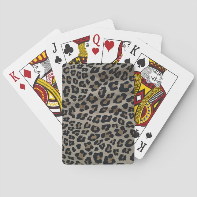 Leopardenmuster Spielkarten (Rückseite)
