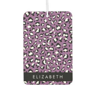 Leopardenmuster, Spots, Lila Leopard, Ihr Name Autolufterfrischer