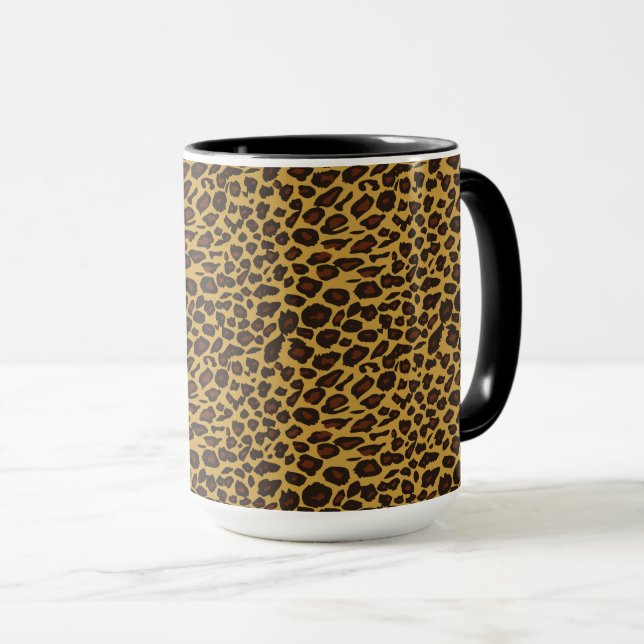 Leopardenmuster Tasse (VorderseiteRechts)