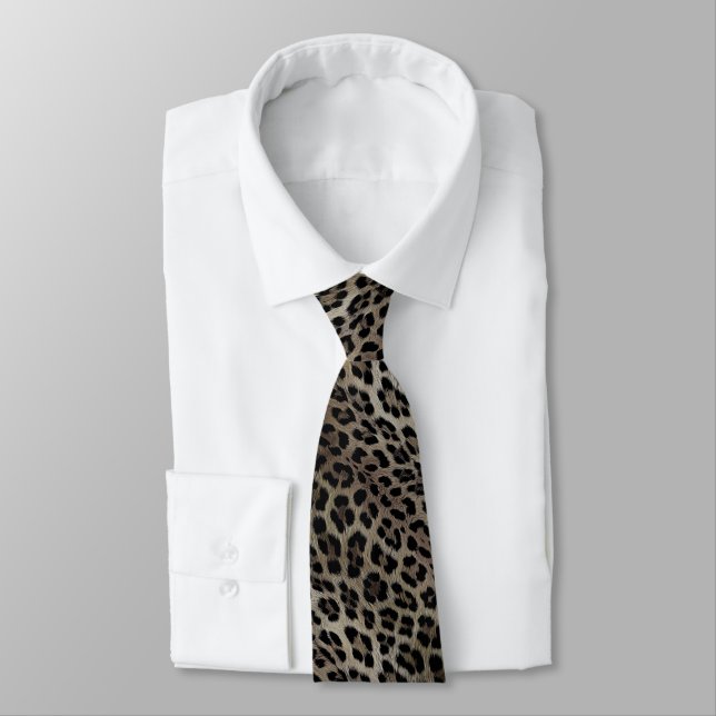 Leopardenmuster, Tiger, Leopardenfell, modisch, Krawatte (Gebunden)