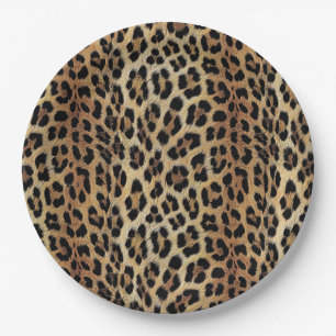 Leopardenmuster, Tiger, Leopardenhaut, Pappteller