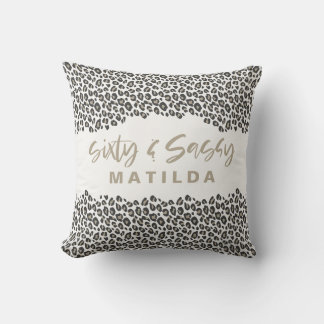 Leopardenprint 60-jähriges, nüchternes Geschenk Kissen