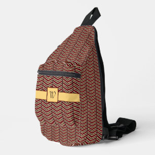 Leopardenprint Chevron Crossbody Bag