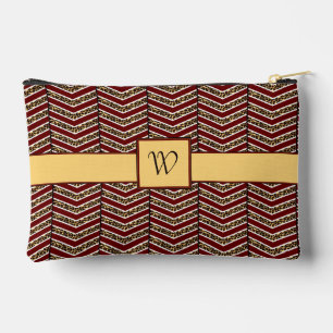 Leopardenprint Chevron Zubehörtasche