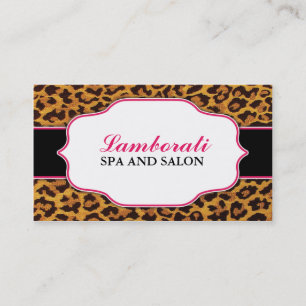 Leopardenprint Elegante moderne Mode Klasse Visitenkarte