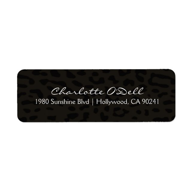 Leopardenprint; Etiketten (Vorne)