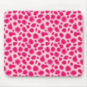Leopardenprint - Fuchsia und hellrosa Mousepad