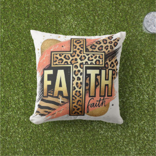 Leopardenprint Glaubens Outdoor Kissen