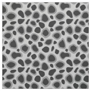 Leopardenprint - Graustufen Stoff