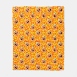 Leopardenprint Halloween-Muster Fleecedecke