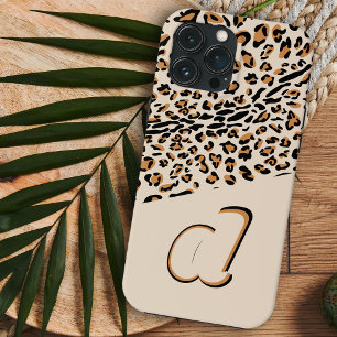 Leopardenprint Mutige Pop-Initiale Natürlich Case-Mate iPhone Hülle
