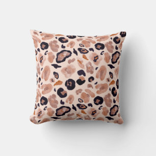 Leopardenprint, nahtlos, beige Hintergrund. Kissen
