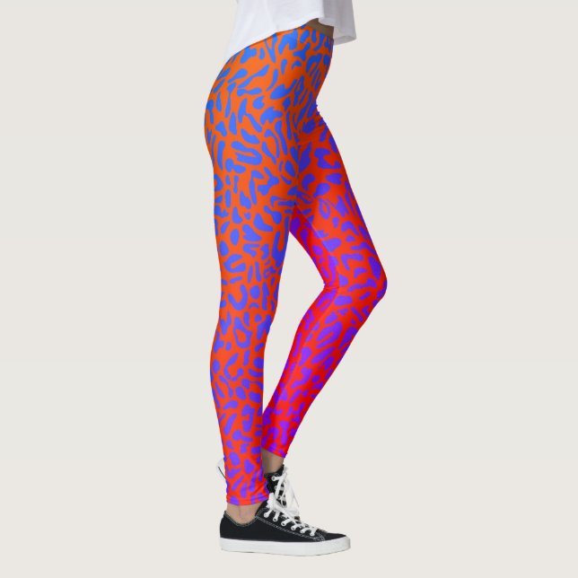 Leopardenprint-Psychedelic-Leggings Leggings (Rechts)