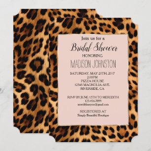 Leopardenprint Rosa Schick Gold Glamour Einladung
