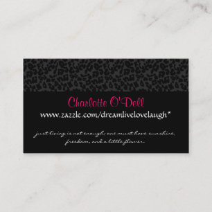 Leopardenprint; Website-Marketing Visitenkarte