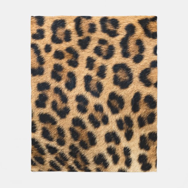 Leopardenstruktur Fleecedecke (Vorderseite)
