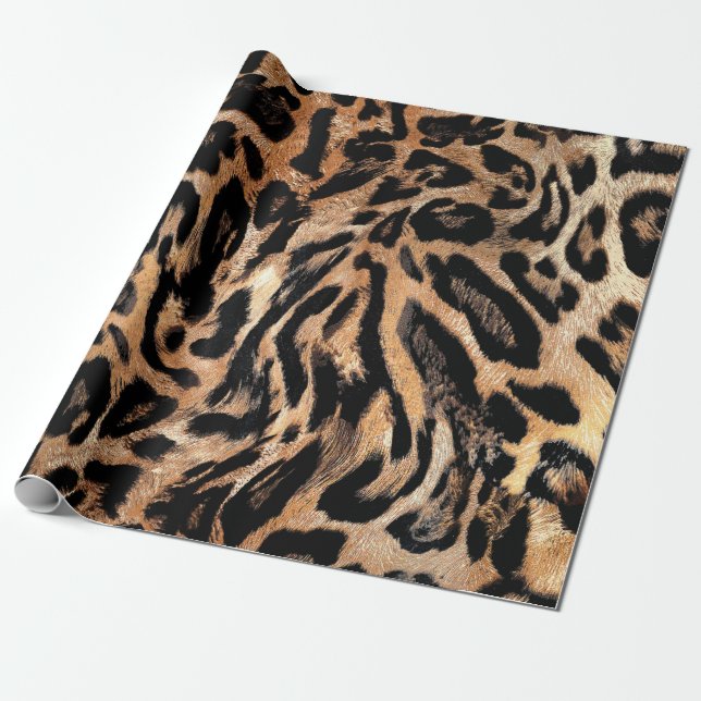 Leopardenstruktur Geschenkpapier (Ungerollt)