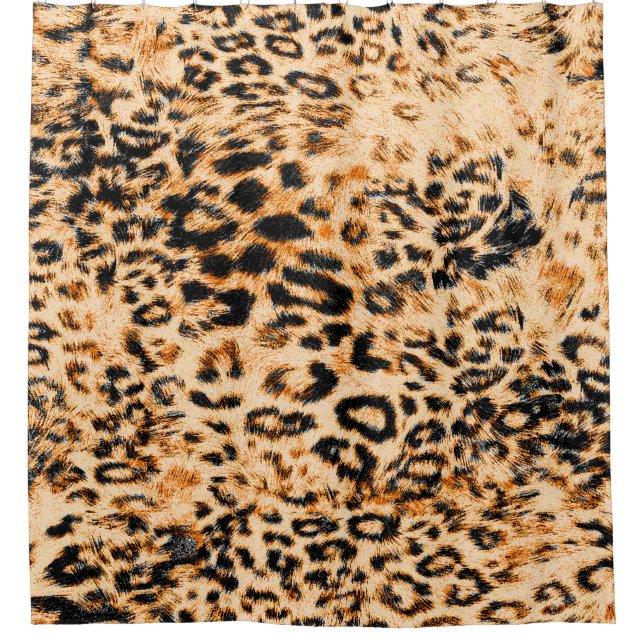 Leopardenstruktur, Leopardenmuster Duschvorhang (Vorderseite)