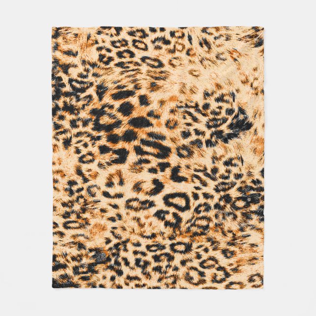 Leopardenstruktur, Leopardenmuster Fleecedecke (Vorderseite)