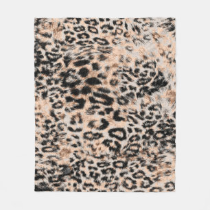 Leopardenstruktur, Leopardenmuster Fleecedecke