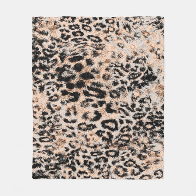 Leopardenstruktur, Leopardenmuster Fleecedecke (Vorderseite)