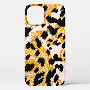 Leopardenstruktur mit goldbarocken Mustern Case-Mate iPhone Hülle