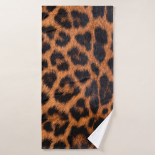 Leopardenstruktur: Naher Leopardenfleck Badehandtuch