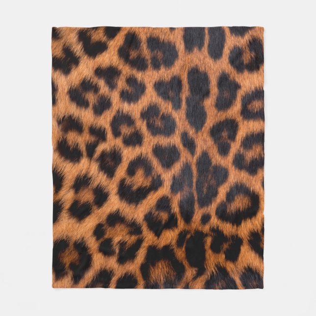 Leopardenstruktur: Naher Leopardenfleck Fleecedecke (Vorderseite)